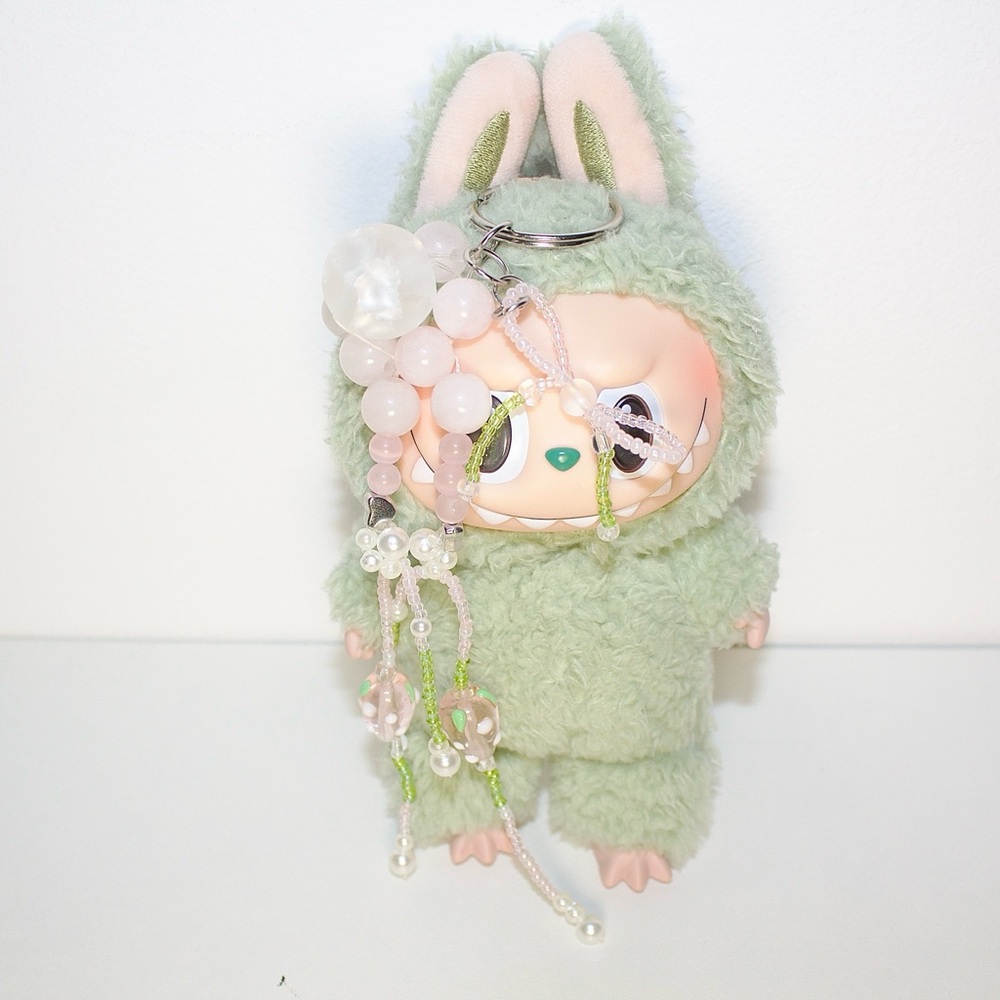 Popmart The Monsters Labubu Green Grape with Beaded Bag Charm
